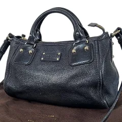 B-27 kate spade ケイトスペード ハンドバッグ ショルダーバッグ 2way ブラック シボ革 レザー 保存袋 通勤通学 ビジネス 522-6-260330 60-12