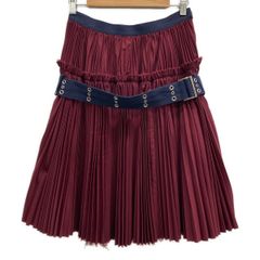 sacai サカイ ベルデットプリーツスカート ベルト コレクション