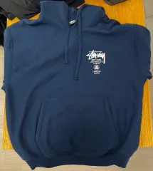 L ステューシー ワールドツアー フーディー ネイビー 2023