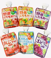 【お試しお得セット】和光堂 WAKODO 1歳からのMYジュレドリンク 6種6個セット りんご100 ぶどう100 くだものミックス100 野菜＆くだもの りんご味 オレンジ味 ぶどう味 70g ベビーフード 幼児食 ジュレ パウチ 鉄 乳酸菌 新品 まとめ