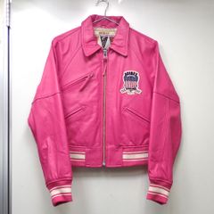 美品】AVIREX ピンク レザージャケット Mサイズ - メルカリ