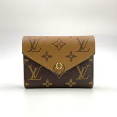 LOUIS VUITTON ポルトフォイユヴィクトリーヌ モノグラムリバース モノグラムリバース RFID対応 PVC ブラウン 三つ折り財布 ゴールド M81557