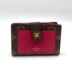 LOUIS VUITTON ポルトフォイユ ジュリエット モノグラム モノグラム フューシャ RFID対応 レザー×PVC ピンクパープル×ブラウン 二つ折り財布 ゴールド M69433 