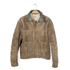 50s リーバイス ショートホーン レザージャケット スウェード ビッグE 内ボア トラッカージャケット LEVIS サイズM相当 DB0017のサムネイル