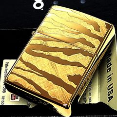 Zippo ライター 虎模様 金色 開閉音◎ - メルカリ