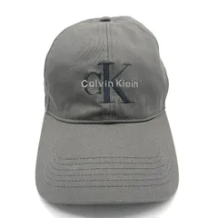 【美品】カルバンクライン キャップ グレー CK ロゴ 刺繍  帽子 ワンサイズ