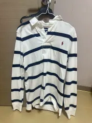ポロ ラルフローレン ストライプ ラグビーシャツ 長袖 M