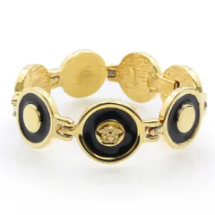 ジャンニ ヴェルサーチ メデューサ ブラック ゴールド ブレスレット Gianni Versace（中古）のサムネイル