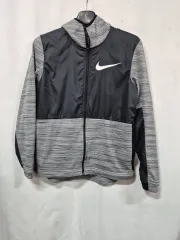 ナイキ メンズ ブラック/グレー 裏起毛パーカー ジップアップ ジャケット M