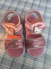 ハローキティ ピンク グリッター キッズ サンダル 190