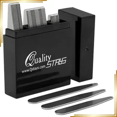 【新品】 Quality Stays メタルカラーステー メンズ ? メンズドレスシャツカラーステー 40個セット 3サイズ 分割ボックス入り, シルバー, Multi 1