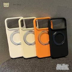 iPhone 17 Pro Max / 17 Pro / 17 対応 MagSafe 耐衝撃 ケース 液体シリコン 2連マグネットリングスタンド 折りたたみ 薄型 4色展開