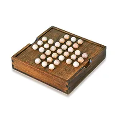 origin ペグソリティア 木製ボードパズル 一人遊び 木のおもちゃ 知育 教育玩具 クラシックパズル ボードゲーム 知育玩具 暇つぶし 大人も子供も 発想力 思考判断力 木製オンリーワンゲーム ソリティア ONLY33Sのサムネイル