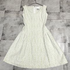 美品✨ルネ 2022年 フラワーレースワンピース34 ミントグリーン フレア