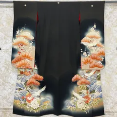 kimono+one◆kimonoarisa◆素敵なアンティーク振袖◆正絹◆袷◆広衿◆金駒刺繍◆裄62肩丈155.5のサムネイル