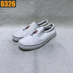 240 POLO ポロラルフローレン 白 スリッポン スニーカー