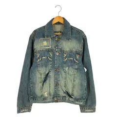 ユーズドフルギ USED古着 メキシコ製 ダメージ加工 デニム トラッカージャケット メンズ import：XL 
