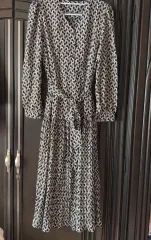 パータン ロング ONE PIECE ブラック 白