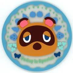 【中古】コースター たぬきち 「フラットガシャポン どうぶつの森 クリアラバーコースター」