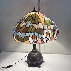 I306 ? ステンドグラス アンティーク調ランプ 大型 ⭐ 動作確認済 