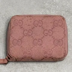 GUCCI グッチ GGキャンバス キャンバス レザー ラウンドファスナー コインケース 小銭入れ コンパクトウォレット ミニ財布 財布 ジップウォレット カードケース GG柄 レディース メンズ 人気 定番