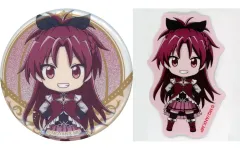 【中古】グッズセット 佐倉杏子(ミニキャラ) グリッター缶バッジ＆ステッカーセット 「アニプレックスくじ 劇場版 魔法少女まどか☆マギカ＜ワルプルギスの廻天＞」 E賞