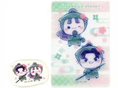 【中古】グッズセット 潮江文次郎＆立花仙蔵 ステッカー＆クリアカードセット 「フリューくじ 忍たま乱太郎 ふんわり桜もちぴこの段」 ステッカー＆クリアカードセット賞