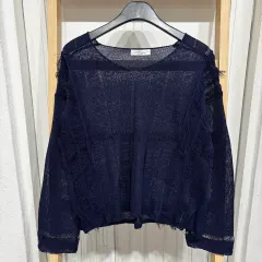 新品 レディース ダメージ ショール 季節の変わり目 ニット 2COLOR