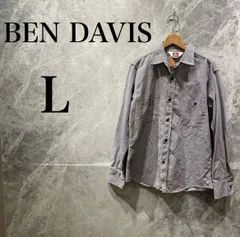 【美品】BEN DAVIS ベンデイビス ストライプシャツ メンズ L アメ製