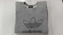 激レア 90s アディダス スウェット XL 水色 刺繍ロゴ 3本ライン 古着 