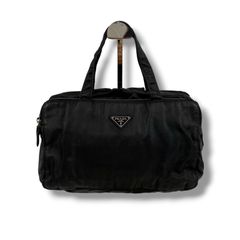 PRADA プラダ テスートナイロン ミニボストンバッグ 黒 三角ロゴ