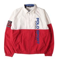 90s POLO SPORT ラルフローレン ナイロンジャケット レッド M - メルカリ