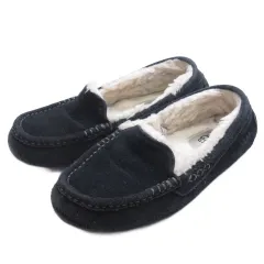 アグ オーストラリア UGG australia Ansley モカシン ムートンシューズ スエード 24cm ブラック