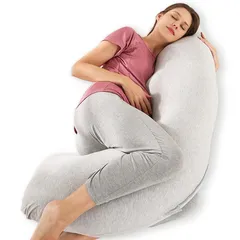 抱き枕【理学療法士監修・寝姿勢をサポート】男性用 だきまくら 妊婦 授乳用 クッション 洗える 【2つのカバー付き・夏は冷感接触に】 body pillow 大きいサイズ 体圧分散 快眠 睡眠グッズ 130x70cm(グレー)a dc7380b2
