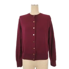 プラステ PLST アンサンブル エクストラファインメリノウールブレンド カーディガン ニット パープル 260407E