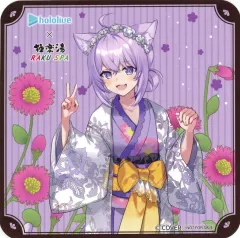 【中古】コースター 猫又おかゆ(浴衣ver.) オリジナルコースター 「バーチャルYouTuber ホロライブ×極楽湯・RAKU SPAコラボ第八弾 フロライフ」 コラボメニュー注文特典