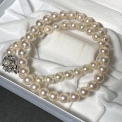 テリ強✨】あこや 本真珠 パールネックレス 約43㎝ 約7.0-7.5 SV