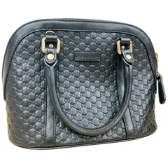 GUCCI 449654 マイクログッチシマ ドーム型 GG 2way ショルダーバック