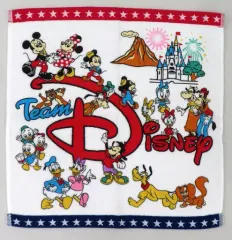 【中古】タオル・手ぬぐい チームディズニー(レッド/ブルー) ウォッシュタオル 「ディズニー」 東京ディズニーリゾート限定