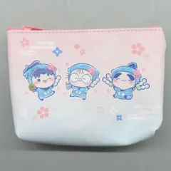 【中古】バッグ 猪名寺乱太郎＆摂津のきり丸＆福富しんべヱ ポーチ 「フリューくじ 忍たま乱太郎 ふんわり桜もちぴこの段」 ポーチ賞