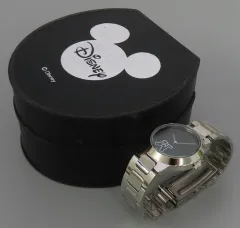 【中古】懐中時計･腕時計 ミッキーマウス(M/ブラック) ケース付き腕時計 「ディズニー」