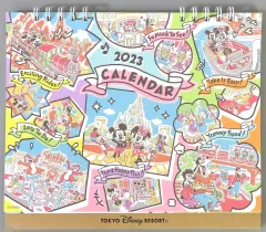 【中古】カレンダー 東京ディズニーリゾート 2023年度 手書き風デザイン卓上カレンダー 東京ディズニーリゾート限定