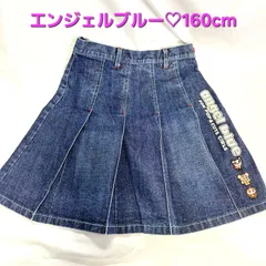 美品★ANGEL BLUE エンジェルブルー キッズ ジュニア デニムスカート 160cm【店舗管理番号ｍ】