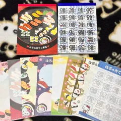 レトロ hello kitty 寿司 食べ物 メモ帳 バラ売り 販売 紙類 文具 hello kitty ストラップ