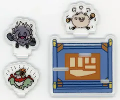 【中古】アクリルスタンド・アクリルパネル オコリザル＆コノヨザル＆ルチャブル 「ポケットモンスター ミニアクリルスタンドコレクション とっくんちゅう」 ポケモンセンター限定