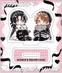 【二手】壓克力立牌・壓克力畫板 湊晃＆香月慎太郎 壓克力立牌 Q版 BLACK＆PINK ver. 「みなと商事コインランドリー」 ゆるキュンBL -BLACK＆PINK- 商品博覽會 in Animate商品