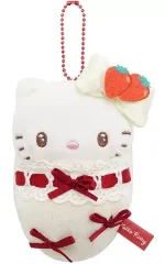 【中古】ぬいぐるみマスコット・ぬいぐるみバッジ ハローキティ おくるみマスコット ショートケーキ・スカイブルーチェリーケーキシリーズ 「サンリオキャラクターズ」