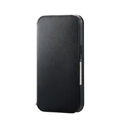 新品 エレコム iPhone 13/レザーケース/手帳型/NEUTZ/磁石付き/ブラック