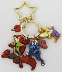 【中古】キーホルダー ジュディ・ホップス＆ニック・ワイルド＆フィニック キーチェーン 「ズートピア」 ディズニーストア限定