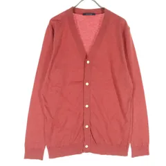 URBAN RESEARCH DOORS アーバンリサーチドアーズ コットン 長袖 Vネック ニットカーディガン 40 レッド系 メンズ 古着のサムネイル